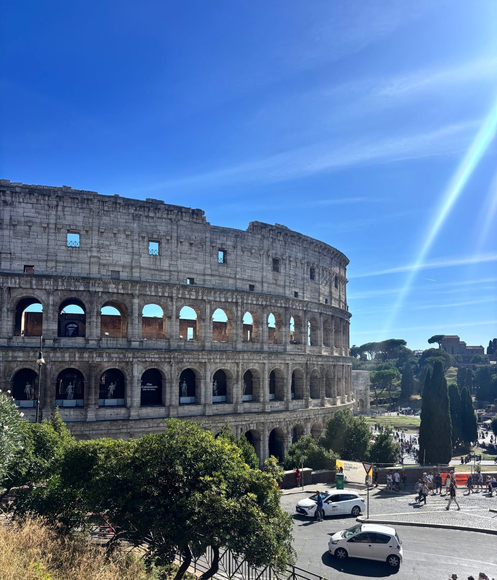 Rome, Italy — the Colosseum against a clear blue sky